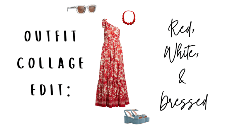 These section of the site is purely outfit collages. This one is focused on red white and blue outfits