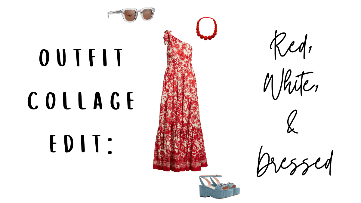 These section of the site is purely outfit collages. This one is focused on red white and blue outfits