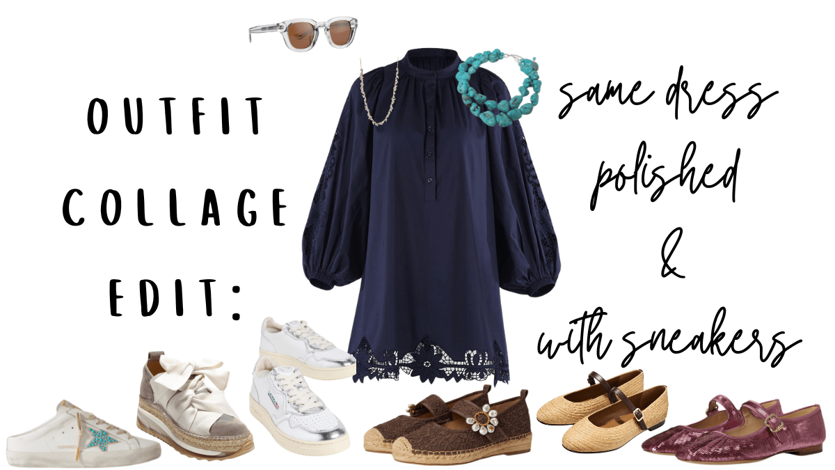 Learn how important shoes are to an outfit. They make a look polished or with sneakers, more casual. The dress does matter though!