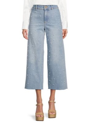 Pearl Wide Leg Crop Denim