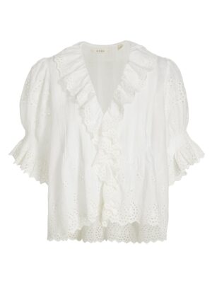 Henri Voile Eyelet Top