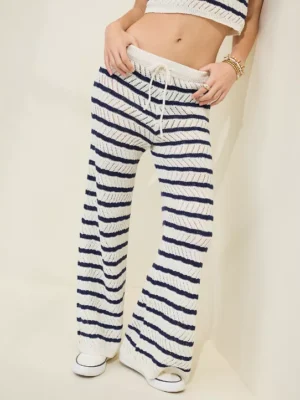 Navy crochet pant (sale price)