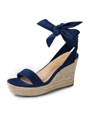 Navy wedge espadrilles (also avail in red)