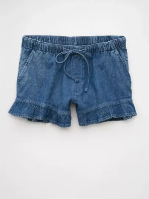 Ruffle Denim Short