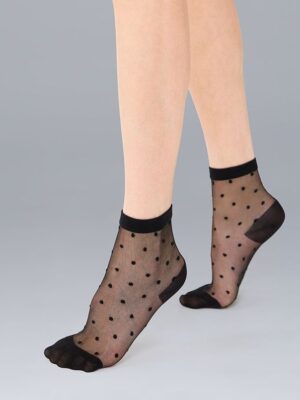 Women's Simply Vera Vera Wang Sheer Opaque 20D Dot Anklet Tights