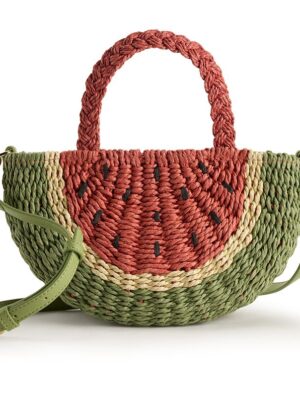 LC Lauren Conrad Watermelon Straw Crossbody Purse (on sale for $36.00)