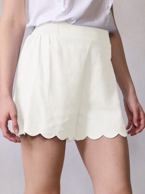 Women’s LC Lauren Conrad Super High Rise Smocked Scalloped Shorts (on sale for $27.99)