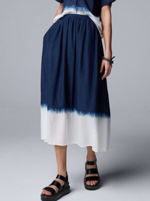 Petite Simply Vera Vera Wang Pull-On Midi Skirt