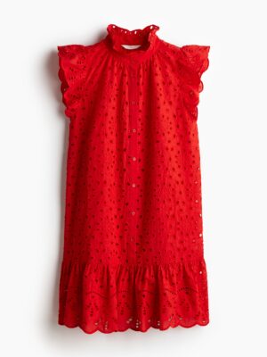 Eyelet Embroidered Dress - double duty as a cover up. The Red would also be SO CUTE with a PINK SLIP under it (I'd use amazon for that)