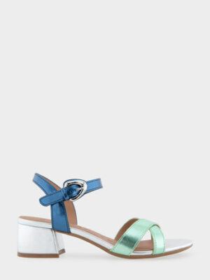 Comfortable Women's Dress Sandals in Metallic Combination Faux Leather (on sale for $51.35)