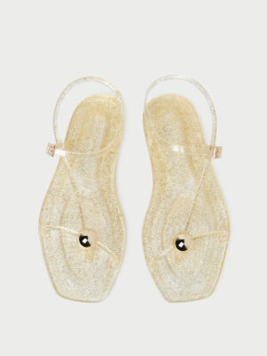 Dana Champagne Strappy Jelly Sandal