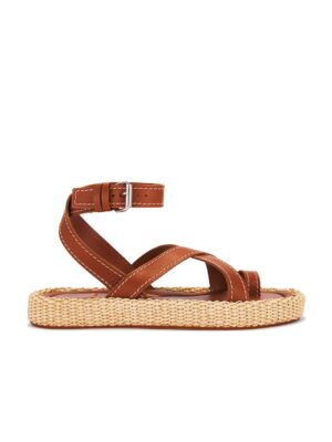 Roxie Brown Leather Sandals