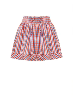Gingham Smocked Waist Shorts (ELASTIC!!)
