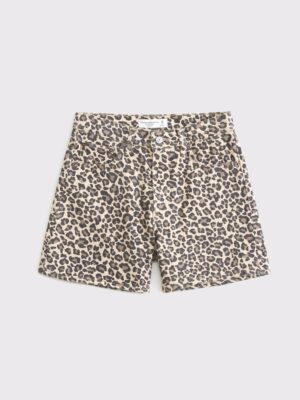 Leopard High Rise Dad Short