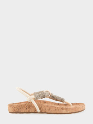 Comfortable Women's Footbed Sandals in Cork With Crystal Cork (on sale for $81.25)