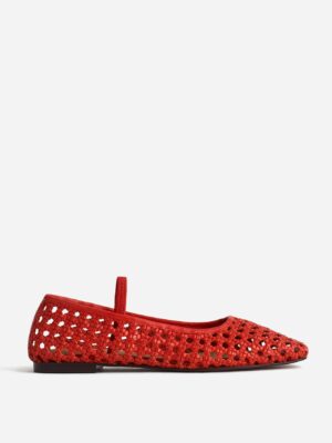 Woven Ballet Flat (past the holidays, red looks fabulous with so many other pairings, like pink... brings a vibrancy)
