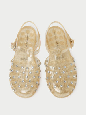 Rhys Champagne Glitter Jelly Sandal