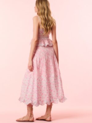 Tian Liberty Skirt with Elastic Waistband