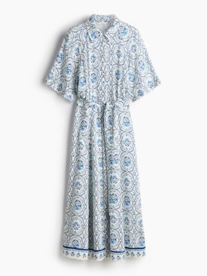 Swtich out the belt for something more interesting and outfit making... Love Delft? Are you paiting plates at Royal Delft in the Netherlands soon? Here's your dress.