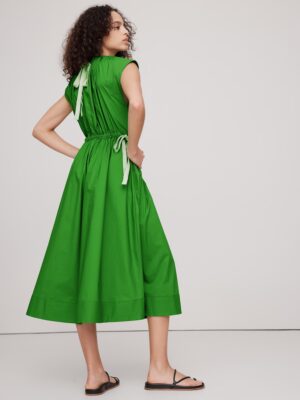 Poplin Tie-Waist Midi Dress (all great colors)