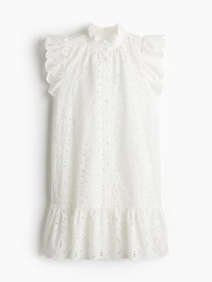 Fantastic white dress - double as a cover up. Play with the slip color underneat (turquoise! pink! yellow!). I don't worry about fast fashion brands and white when a slip is required anyway. For all other white dresses from fast fashion I worry they're too sheer and unlined and would be downright annoying to own for that reason.
