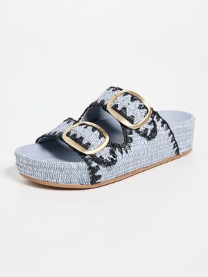 Blue Raffia Loffler Randall Theo Sandals