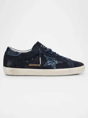 Superstar Glitter Suede Low-Top Sneakers