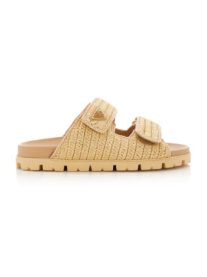 Prada Woven Raffia Sandals