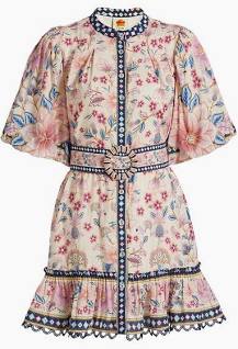 WOMEN'S SUPERBLOOM TAPESTRY PUFF SLEEVE MINI DRESS
