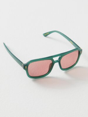 Royal Polarized Aviator Sunglasses (kale/tangerine)