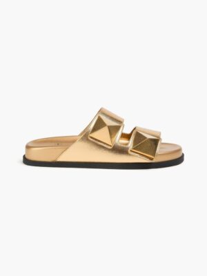 Gold Valentino "One Stud" sandals