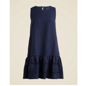 Maxine Ruffle Trim Linen Dress