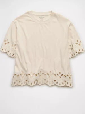 AE Boxy Eyelet T-Shirt