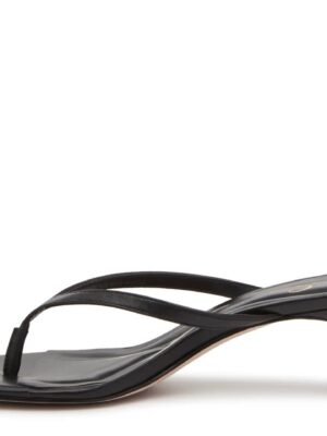 A nice cost-per-wear dip into this kitten heel flip flop trend.