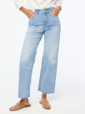 Wide-leg cropped jean in all-day stretch