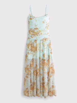 Bra-Free Flowy Sheer Maxi Dress