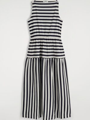 Stripes that feel fantastic on.. the waist elastic makes the dress.