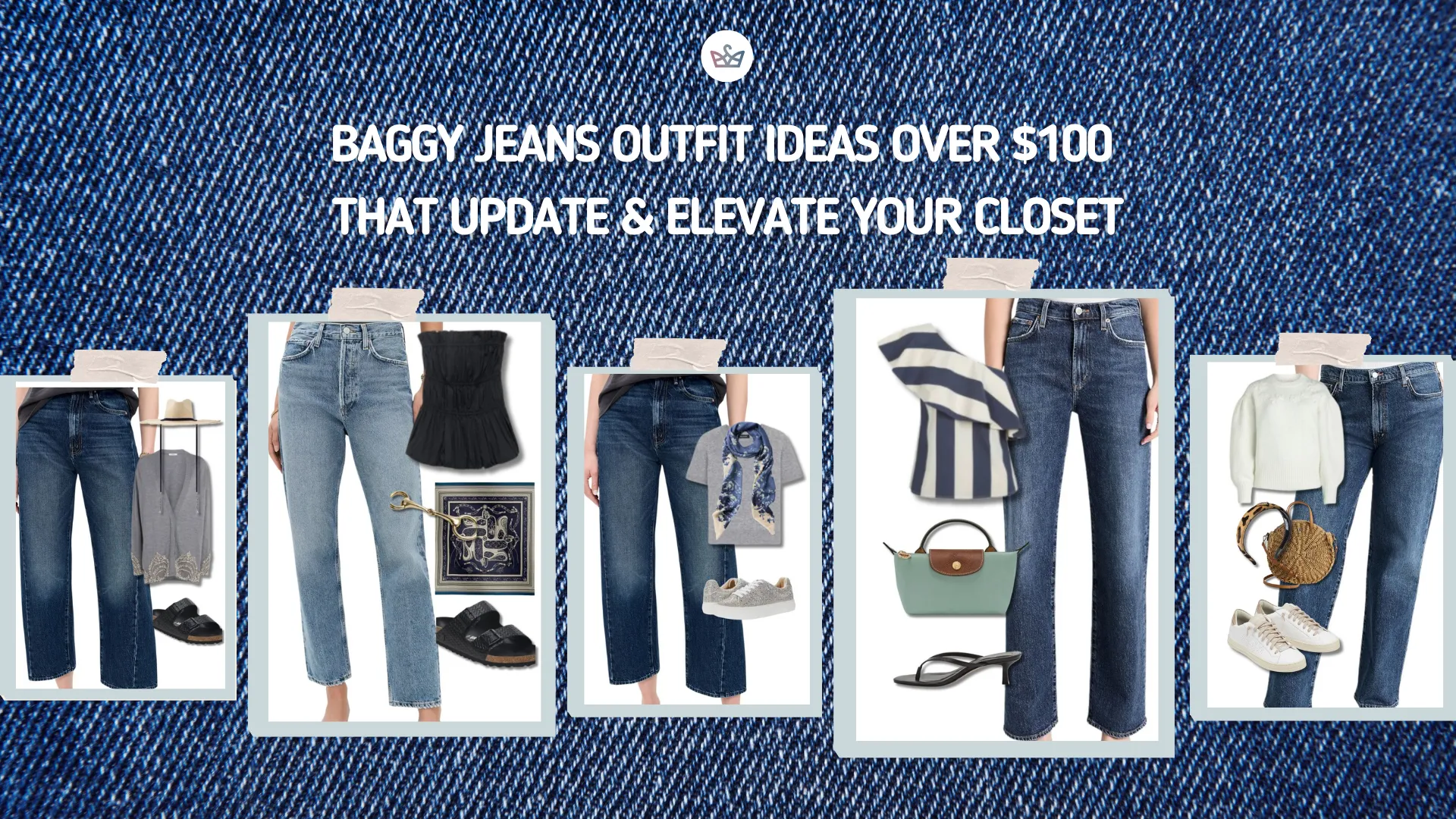 A stylish edit of baggy jeans over $100, perfect for creating chic outfit ideas from casual outfits to polished looks. Wide-leg and mid-rise denim styled with tops, blazers, and heels.