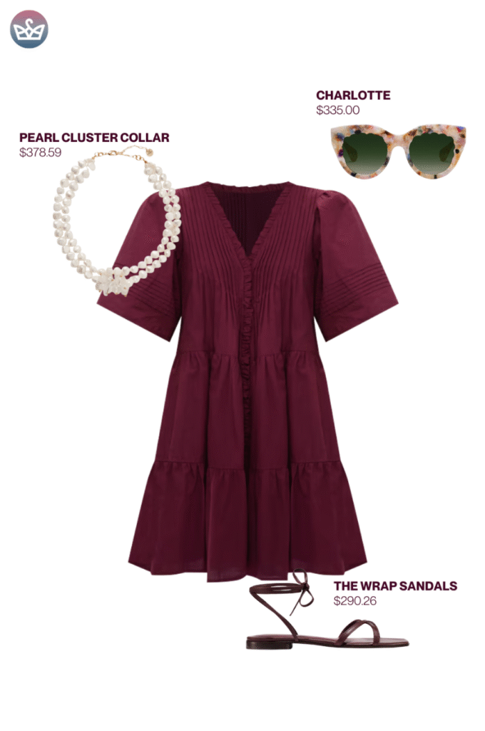 Burgundy outfit ideas for 60 to 80 degree days 10 adjust my crown I reach for burgundy when i want instant polish that still feels relaxed My days often swing between 60 and 80 so i keep a few easy outfits on standby Sleeved mini with loafers for a crisp morning Tank and midi skirt when the sun turns bright Straight jeans and a pretty blouse for dinner