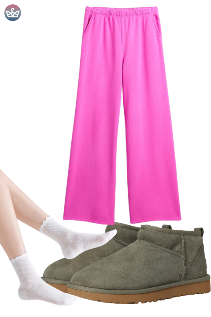 Qa how can you wear uggs without looking sloppy Keep the boots cozy and make everything else sharperclean hems that meet the shaft intentional socks and one structured layer up top Aim for balance and proportions not head to toe slouch Pick the right shaft ultra minis for croppedwide legs minis for straightslim jeans classics for leggings