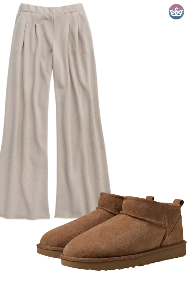 Qa how can you wear uggs without looking sloppy Keep the boots cozy and make everything else sharperclean hems that meet the shaft intentional socks and one structured layer up top Aim for balance and proportions not head to toe slouch Pick the right shaft ultra minis for croppedwide legs minis for straightslim jeans classics for leggings