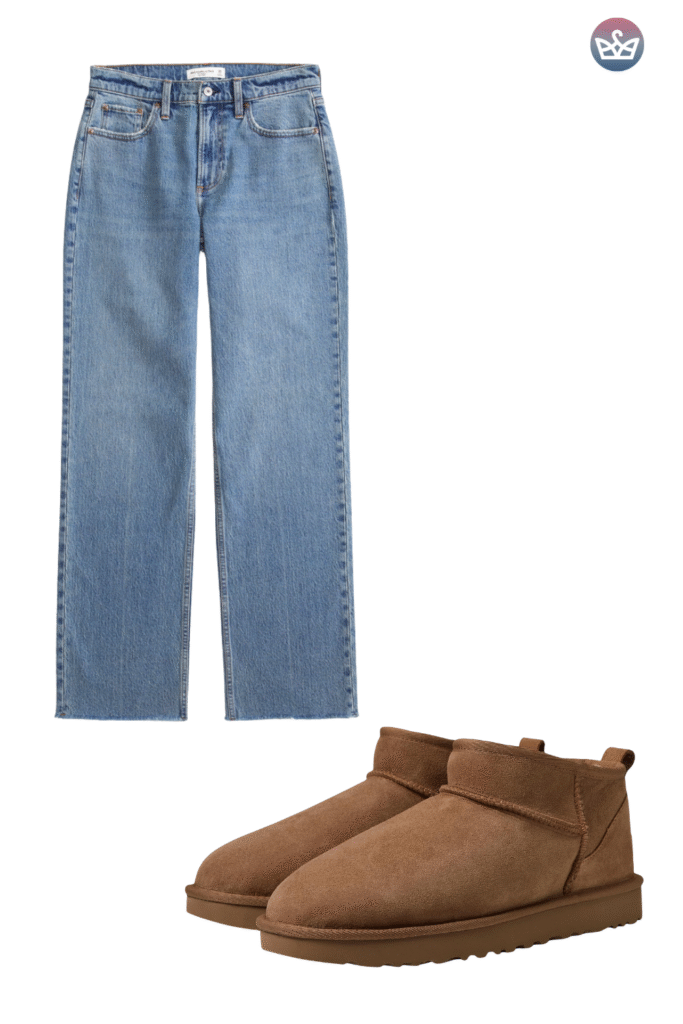 Qa how can you wear uggs without looking sloppy Keep the boots cozy and make everything else sharperclean hems that meet the shaft intentional socks and one structured layer up top Aim for balance and proportions not head to toe slouch Pick the right shaft ultra minis for croppedwide legs minis for straightslim jeans classics for leggings