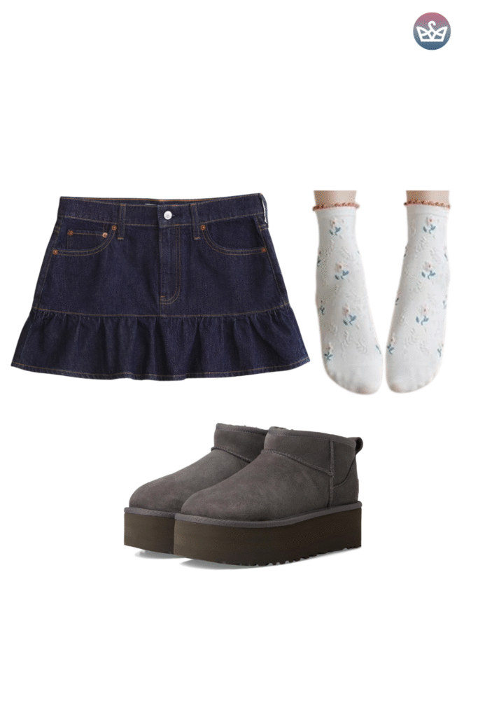 Qa how can you wear uggs without looking sloppy Keep the boots cozy and make everything else sharperclean hems that meet the shaft intentional socks and one structured layer up top Aim for balance and proportions not head to toe slouch Pick the right shaft ultra minis for croppedwide legs minis for straightslim jeans classics for leggings