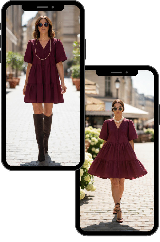 Burgundy outfit ideas for 60 to 80 degree days 5 adjust my crown I reach for burgundy when i want instant polish that still feels relaxed My days often swing between 60 and 80 so i keep a few easy outfits on standby Sleeved mini with loafers for a crisp morning Tank and midi skirt when the sun turns bright Straight jeans and a pretty blouse for dinner