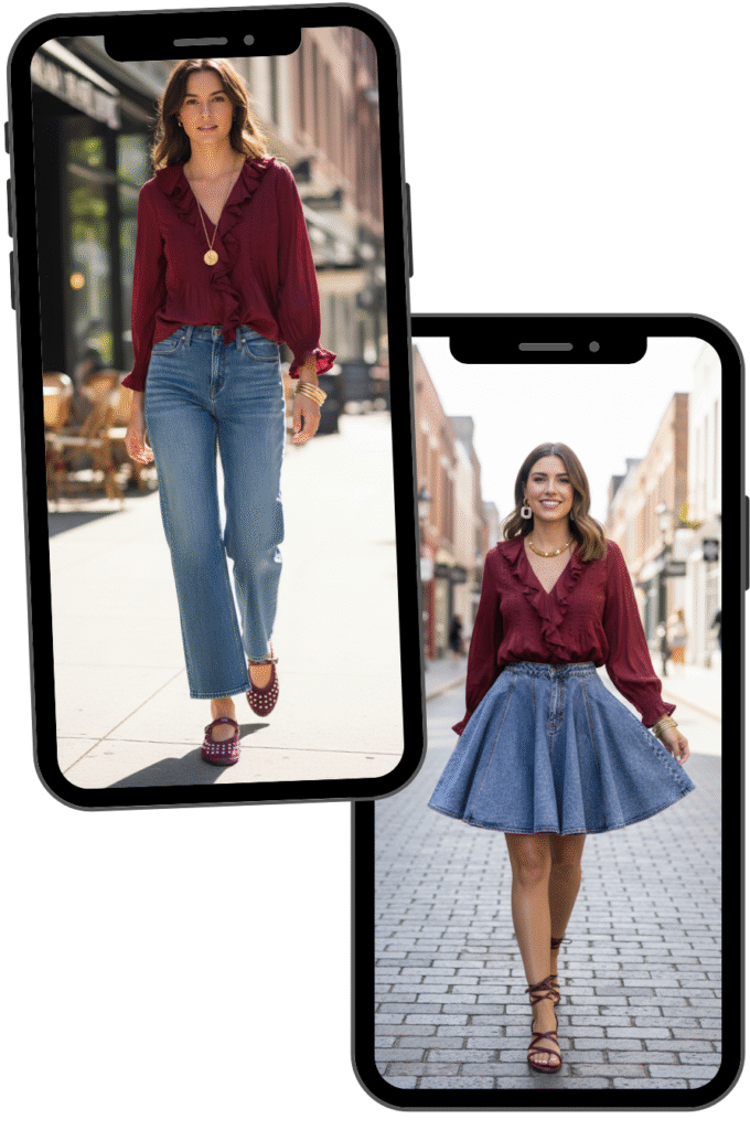 Burgundy outfit ideas for 60 to 80 degree days 6 adjust my crown I reach for burgundy when i want instant polish that still feels relaxed My days often swing between 60 and 80 so i keep a few easy outfits on standby Sleeved mini with loafers for a crisp morning Tank and midi skirt when the sun turns bright Straight jeans and a pretty blouse for dinner