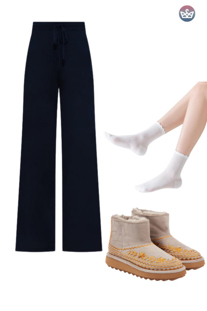 Qa how can you wear uggs without looking sloppy Keep the boots cozy and make everything else sharperclean hems that meet the shaft intentional socks and one structured layer up top Aim for balance and proportions not head to toe slouch Pick the right shaft ultra minis for croppedwide legs minis for straightslim jeans classics for leggings