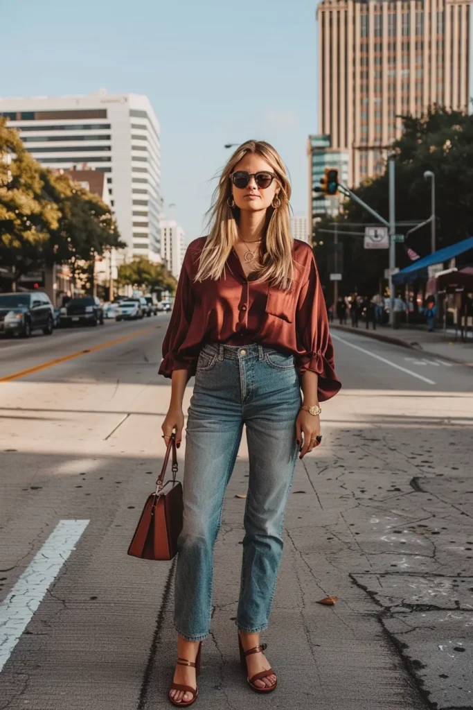 Burgundy outfit ideas for 60 to 80 degree days polished fall outfit for 70 degrees result adjust my crown I reach for burgundy when i want instant polish that still feels relaxed My days often swing between 60 and 80 so i keep a few easy outfits on standby Sleeved mini with loafers for a crisp morning Tank and midi skirt when the sun turns bright Straight jeans and a pretty blouse for dinner