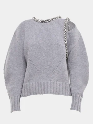 Embellished Simkhai sweater - everygreen statement sweater - good anywhere, anytime