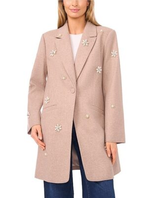 A soft, feminine coat that brings elegance and charm to everyday wear.