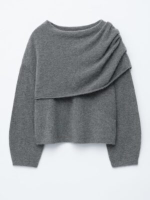 A sweater that dresses up & down easily.